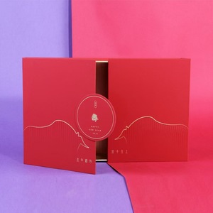 Scatola <span class=keywords><strong>Regalo</strong></span> Rossa a Doppia Porta con Chiusura Magnetica per Tè alle Erbe, in Cartone Rigido Riciclabile, Design di Alta Qualità per Conservazione di Alimenti e Candele - Product Image 3