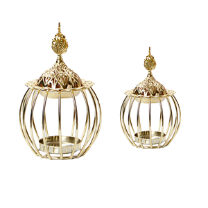 Brûleur d'encens arabe Brûleur d'encens en métal doré - Product Image 6