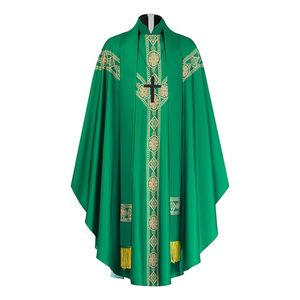 Bajo MOQ botón abajo blanco hecho clero cuello romano bata manga larga sacerdote camisa para servicios de Iglesia - Product Image 4