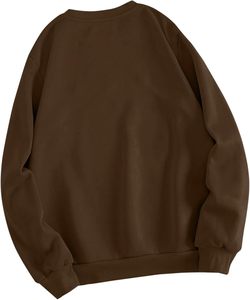 Women's Casual Oversized Jersey Sweatshirt Pullover <b>Tops</b> Long Sleeve <b>Batwing</b> Sleeve Crew Neck Hood 100% Cotton Solid Lined - Product Image 2