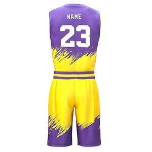 Uniforme de basket-ball respirant pour hommes, entièrement personnalisé, nouvelle mode, uniforme de basket-ball de qualité supérieure à prix bon marché - Product Image 3
