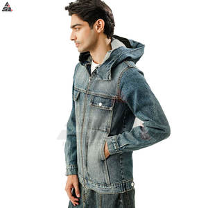 แจ็คเก็ตเดนิมผ้าแคนวาส 100% ผ้าฝ้าย สำหรับผู้ชาย สไตล์ลำลอง สีพื้น มีกระเป๋า บางเบา เหมาะสำหรับฤดูหนาว คุณภาพสูง ปรับแต่งโลโก้ด้านหน้าได้ ระบายอากาศได้ดี - Product Image 2