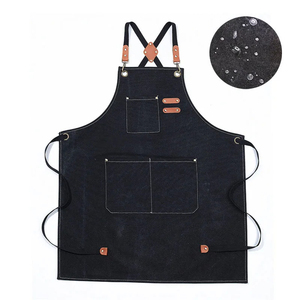 High Quality Washable Professional Chef <b>Aprons</b> Canvas & Leather Multi-pocket Adjustable <b>Kitchen</b> <b>Apron</b> Custom - Product Image 4