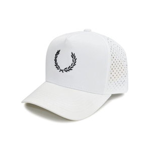 Quick Dry Performance Custom Logo Two Tone Golf <b>Hat</b> 5 Panel Custom Back Woven Tag Laser Perforated Adjustable Snapback Closure - Product Image 3