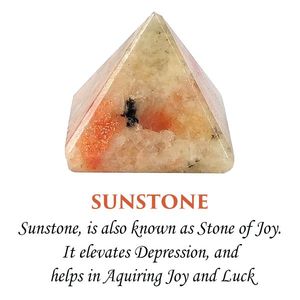 Pyramide en pierre de soleil Feng Shui pour la guérison par le Reiki, les travaux de grille énergétique et la correction Vastu - Product Image 5