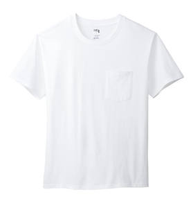 Nueva moda de alta calidad tamaño europeo logotipo personalizado Unisex grueso 100% algodón cuello redondo Camiseta con bolsillo camiseta para hombres - Product Image 1