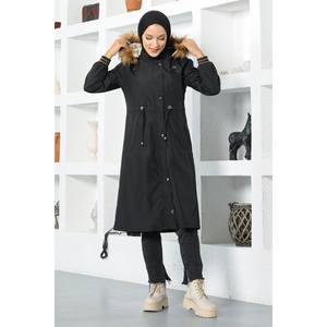 Chaqueta con Capucha y Cierre de Cremallera, Prenda Exterior Elegante - Product Image 3