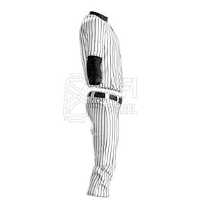 Nouvel arrivage : Ensemble maillot et pantalon de baseball respirant et doux en 100 % polyester, couleurs et logo personnalisables, haute qualité pour homme adulte - Product Image 5