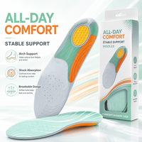 Semelles orthopédiques en mousse PU best-seller depuis 2026, pour fasciite plantaire, absorption des chocs, soutien bicolore, pour chaussures de sport