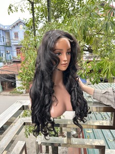 วิกผมคนแท้แบบชาวเวียดนามวิกผมมนุษย์แบบมีลูกไม้ด้านหน้าเป็นลอนวิกผมมนุษย์แบบไร้กาวแบบ HD สำหรับผู้หญิงผิวดำ - Product Image 4