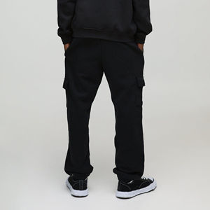 กางเกงวอร์มผู้ชายคุณภาพสูงสำหรับฤดูใบไม้ร่วงและฤดูหนาว ผ้าฝ้ายเนื้อปานกลาง ทรงหลวม สไตล์ลำลอง กันยับ ซิปหน้า สีอ่อนแบบซักเบา สามารถสั่งทำได้ เหมาะสำหรับใส่เล่นกีฬา - Product Image 4