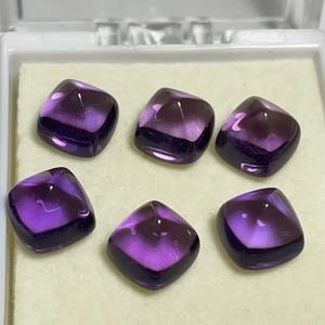 พลอยเมห์ราจูดิน รับรองโดยผู้เชี่ยวชาญภายนอก 2-5 กะรัต สีม่วง 6-8 กะรัต พลอยประจำเดือนกุมภาพันธ์ ขายดีมาก ขนาด 8x8 มม. พลอยธรรมชาติแบบเม็ดเดี่ยว - Product Image 1