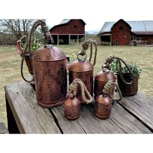 Juego de 5 Campanas de Estilo Rústico Vintage para Navidad - Product Image 2