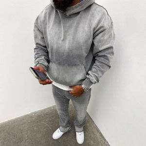 Vêtements décontractés en gros pour hommes, sweats à capuche délavés, couleur personnalisée, streetwear pour hommes, sweats à capuche délavés - Product Image 3