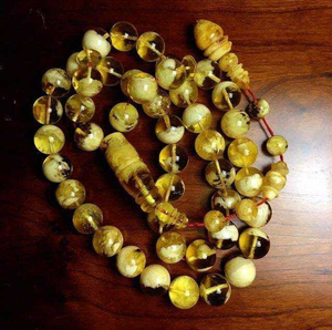 Chapelet turquoise, résine naturelle écologique, peint à la main, tasbih, perles de prière, vente en gros - Product Image 1