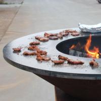 Kingjoy Forge Factory Vente en gros Brasero Plancha Barbecue multifonctionnel 3-en-1 pour extérieur en acier Corten rouillé à structure KD