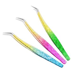 Professional Custom Eyelash Extension Tools Hot Sale Stainless Steel Fiber Tip <b>Lash</b> Tweezers Volume <b>Fan</b> <b>Lash</b> Tweezers - Product Image 1