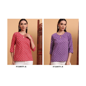 Moda algodón rayón Kurti para mujeres elegante indio diario suave cómodo sensación Premium asequible fábrica venta al por mayor exportación - Product Image 1