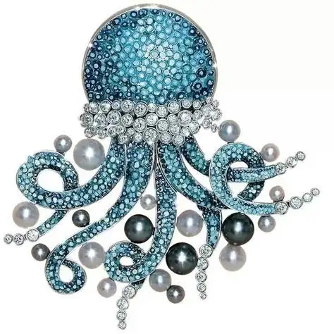 Vie Marine broche personnalisée broche en strass