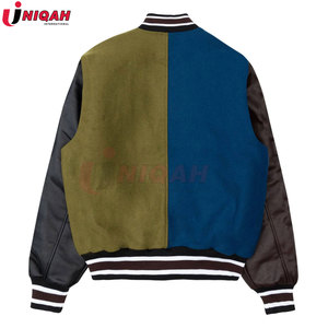 เสื้อแจ็กเก็ตมหาวิทยาลัยสำหรับผู้ชายแขนหนังพิมพ์ลายพิมพ์ซับลิเมชันการออกแบบเบสบอลสำหรับฤดูหนาวเสื้อบอมเบอร์ไฮสตรีท - Product Image 2