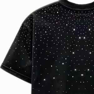 Camiseta Premium con Pedrería para Hombre, Talla Grande, Manga Corta, Corte Holgado, Secado Rápido, Transpirable, Hecha de 100% Algodón - Product Image 4