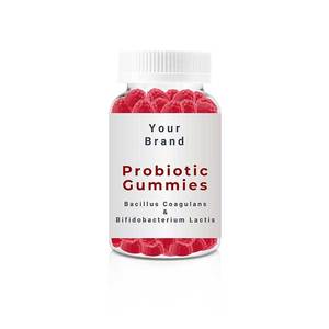 Suministro OEM, suplemento sanitario con sabor a fresa natural, gomitas probióticas Bacillus Coagulans y Bifidobacterium Lactis - Product Image 1