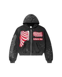 Winter Unisex Vintage Acid Wash Solid Stand Collar Polyester/Cotton Breathable Windproof Fleece 2 1 <b>Tracksuit</b> Custom Logo - Product Image 5