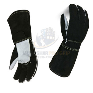 Custom Logo Printed Leather Welding <b>Gloves</b> Work Wear Heat Protection Welding <b>Gloves</b> In Low Moq - Product Image 2