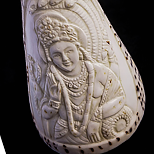Conus shell carving Vishnu God <b>Ornament</b> SEASHELL JEWELRY Motif Floral and Religious Style <b>Ornament</b> - Product Image 3