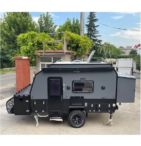 Caravana de Lujo Ligera para Acampar, Remolque de Viaje para Campamento Familiar al Aire Libre con Diseño Interior Confortable - Product Image 1