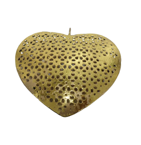 Juego decorativo de corazón de Metal antiguo hecho a mano personalizado de 2 corazones colgantes de papel de aluminio plateado decoración de pared de Navidad para el hogar y la boda - Product Image 3