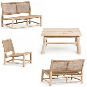 Lujosos juegos de jardín tropical, juegos de sofás bohemios 211 + 1 para sala de estar de madera de teca, juegos de muebles de Patio para Hotel, muebles de exterior - Product Image 2