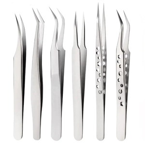 Nouvelles extensions de cils pince à épiler accessoires outil diamant poignée pince à sourcils avec emballage personnalisé écologique et Logo - Product Image 6