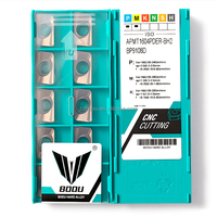 Plaquettes de fraisage CNC APMT1604 APMT1604PDER-BH2 BP9108D R0.8 pour acier et acier inoxydable, alternative aux plaquettes ZCCCT