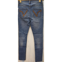 Erkek Orta Vintage Sokak Modası Günlük 11.oz Denim 5 Cepli Yıpratılmış Yıkama Pamuklu Spandeks İşlemeli Arka Cepli Düz Paça Kot Pantolon