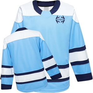 Maillots de hockey sur glace personnalisés de haute qualité avec logo d'équipe sublimé, respirants, antibactériens et à séchage rapide - Product Image 1