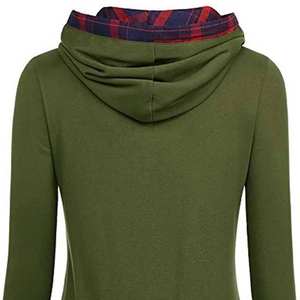 Ropa de calle de manga larga con diseño personalizado OEM, sudaderas con capucha, forro polar transpirable para invierno, ropa de mujer de colores contrastantes - Product Image 4