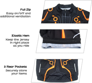 Maillot de cyclisme pour hommes ensemble de cuissard à bretelles vélo à manches courtes chemises de vélo léger respirant été uniforme de cyclisme - Product Image 3