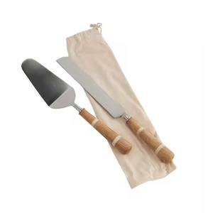 Juego de Cuchillo y Servidor para Pastel de Metal, Duradero y Ecológico, Herramientas para Pastel de 2 Piezas para Uso Doméstico y en Restaurantes - Product Image 2