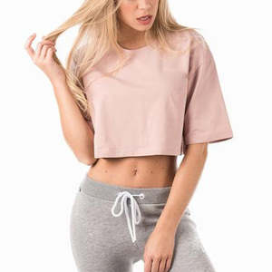 Venta al por mayor de alta calidad de las mujeres de gran tamaño Hip Hop Camisetas | 100% algodón en blanco cuello redondo gota hombro Streetwear camiseta - Product Image 6