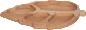 Plateau à collation en forme de feuille - 4 sections 29×17 cm - Product Image 1