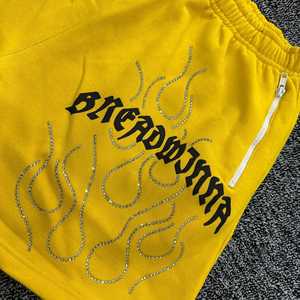 El mejor conjunto de pantalones cortos con capucha de verano para hombre, conjunto de pantalones cortos con capucha Vintage de manga larga con logotipo personalizado de alta calidad, conjunto de 2 uds transpirables para hombre - Product Image 5