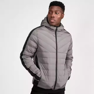 Veste matelassée de haute qualité pour homme, couleur noire, coupe ajustée, fermeture éclair, grande taille, vêtements décontractés, veste matelassée chaude pour homme pour l'hiver - Product Image 5