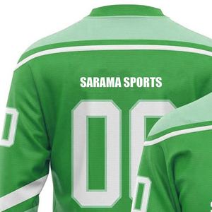 100% Poliéster Impresión por sublimación Mejor calidad Hombres Hockey sobre hielo Jersey OEM Jersey hecho a medida - Product Image 4