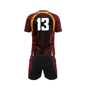 2025 Custom Made Quick Dry Breathable Knitted Cotton Rugby Uniforms High Quality Classical Jerseys <b>Sets</b> for Football Wear - Product Image 5