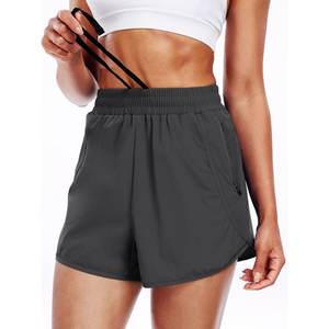 Shorts de sport Bermuda pour femmes Respirant Taille élastique pour le yoga athlétique Course à pied avec poche latérale - Product Image 3