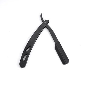 มีดโกนสแตนเลสพับได้แบบตรงอุปกรณ์ตัดผมเกรดอุตสาหกรรมสำหรับการตัด - Product Image 1