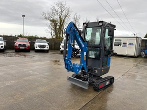 รถขุดขนาดเล็ก R10 HT10 Eco Mini Crawler Excavator 1 ตัน พร้อมบุ้งกี๋แบบกรงเล็บ สีน้ำเงิน เครื่องยนต์ดีเซลยันม่าร์ สำหรับงานก่อสร้าง - Product Image 3