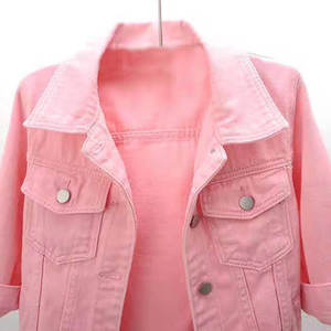 Breathable Regular Wear Signal Button <b>Denim</b> Cropped <b>Jacket</b> Women's High Quality Best Product Custom Size <b>Denim</b> <b>Jacket</b> 100%Cotton - Product Image 3