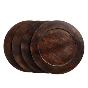 Haute tendance de haute qualité personnalisé fabriqué à la main en bois naturel plaque de chargeur hautement poli pour la maison hôtel - Product Image 4